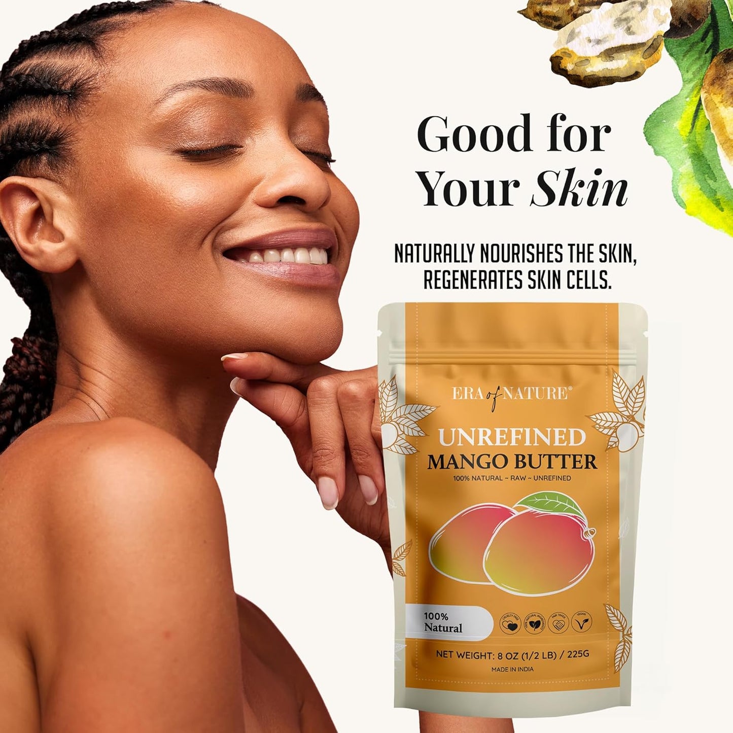 Organic_Unrefined_Raw_MANGO_BUTTER_BLOCK_Bulk,_Skin_Moisturizing,_Use_Alone_or_in_DIY_Body_Butters,_Soaps,_Lotions_and_lip_balm_-_8oz_Skincare_Moisturizers_Skin_Repair_Comfort