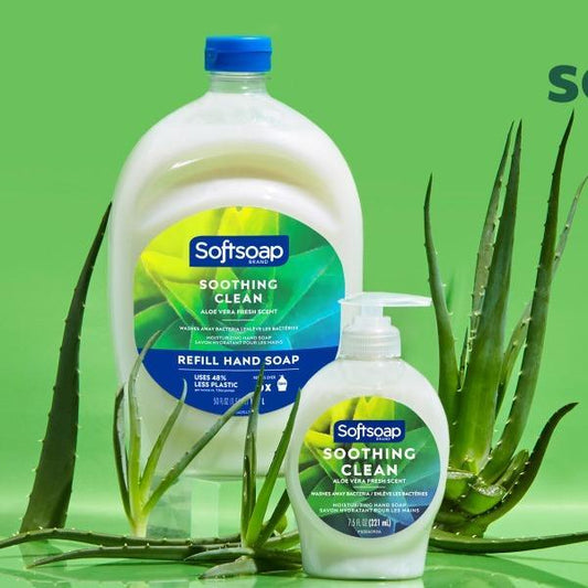 Softsoap_Moisturizing_Liquid_Hand_Soap,_Soothing_Clean_Aloe_Vera_-_7.5_Fl_Oz_(Pack_of_6)