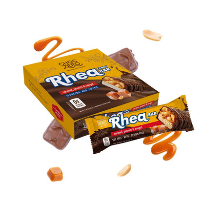 ChocZero_Milk_Chocolate_Peanut_&_Caramel_Nougat_Candy_Bar,_Zero_Sugar_Added,_High_Fiber,_Full_Size_Rhea_Bars_(6_per_Box)